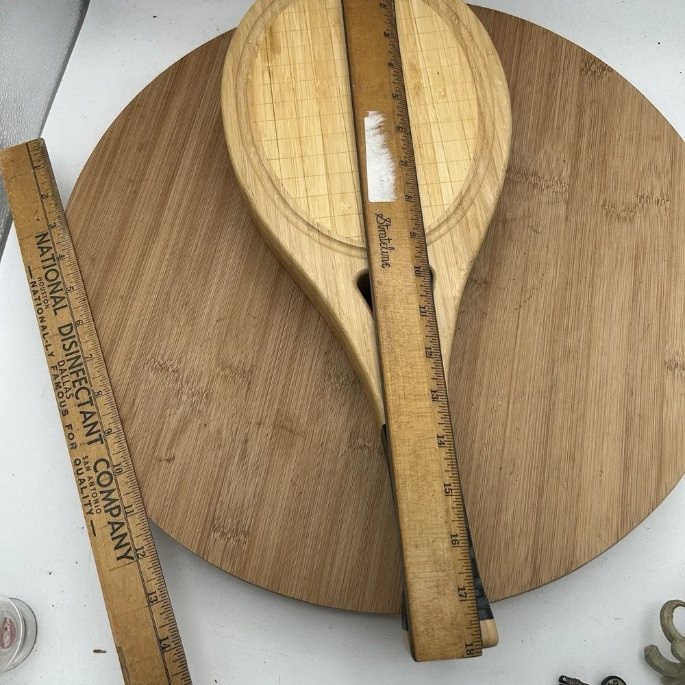 Tennis Racket Shaped Wood Cheese Board Spreaders Set ALTA‎ Sunday Matches